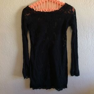 Victoria's Secret long sleeve black lace dress